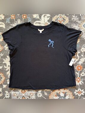 NWT Maeve Anthropology Women’s Black 100% Cotton T-Shirt 1X Plus Notes To Self